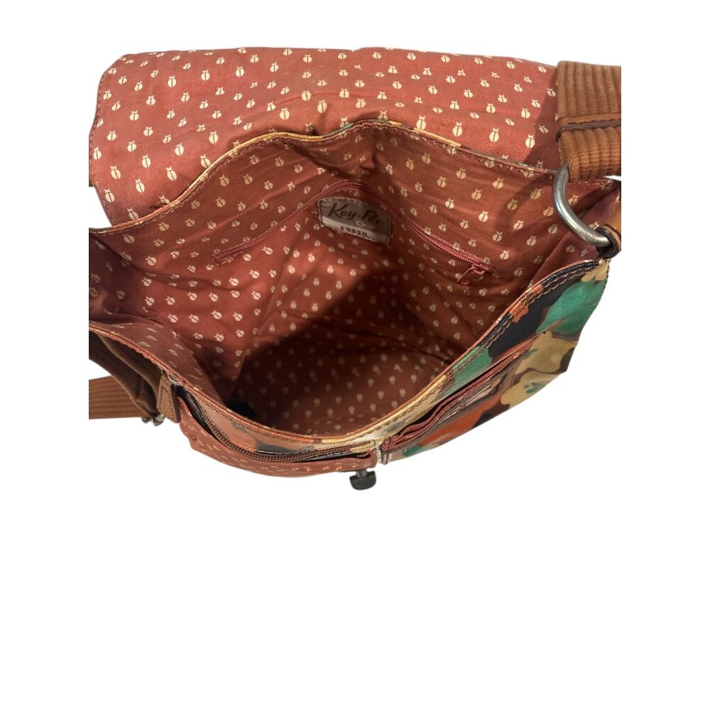 Fossil Floral Crossbody Purse | Key-Per Collection | Leather Trim - Picture 8 of 13